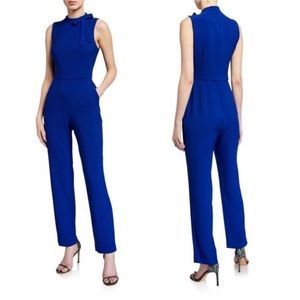 Maggy London Short Sleeve Side Neck Tie Jumpsuit